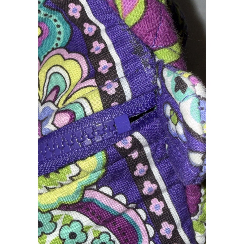 Vera Bradley Heather Large Duffel Bag Quilted Purple Travel CarryOn - Picture 8 of 8